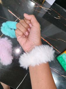 Fuzzy Scrunchie Set
