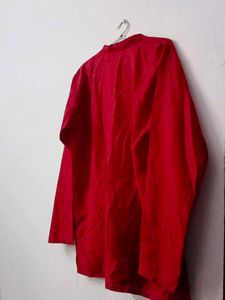 Red Cotton Kurta