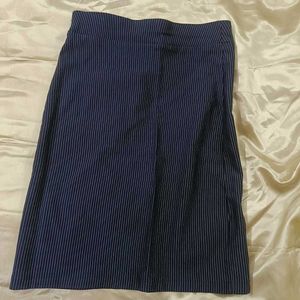Striped Knee Length Skirt