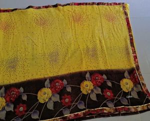 Floral Yellow Saree