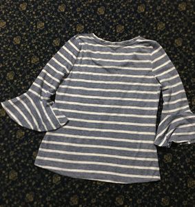 Striped Frill Top