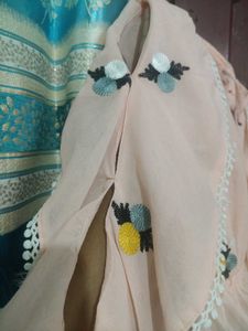 Pink Floral Embroidered Dress