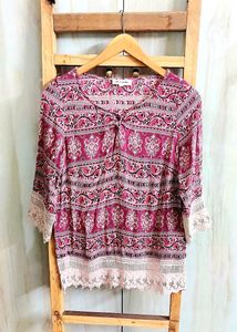 Cotton Printed Top Size-34