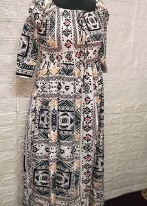 Fresh Piece Printed Long Maxi Comfy Dress