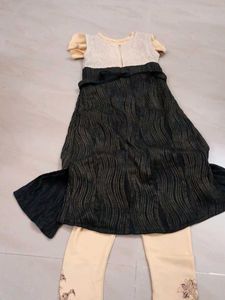 Girls Cream &amp; Black 3-Piece Outfit