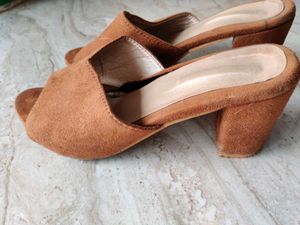 Peep Toe Slip On Heel