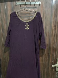 Elegant Purple Kurta Set