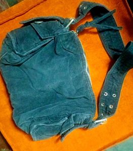 Dark Grey Jeans Velvet Shoulder Bag - Y2K Style