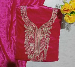 Embroidery work velvet suit
