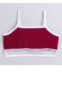 Hopscotch Girl white and red solid top pant set