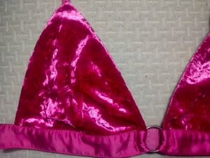 Hot Pink Velvet Bralette