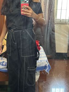 black straight leg cargos from off duty