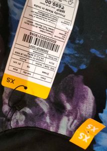 Zudio Flower Print Mini Dress, Blue Colour