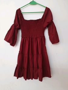 Fits All Sizes Smokey Pattern Dress Top Wear