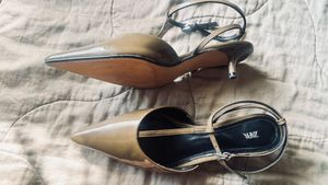 Zara  Strappy sling back kitten heels