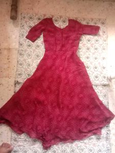 Umbrella Gown With Golden Belt