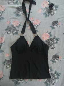 Y2k Halter Neck Bralette Tie Up Top.