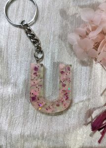 Resin Alphabet Keychain