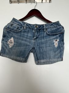 Ripped Denim Shorts