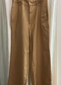 Beige flared parallel Trousers