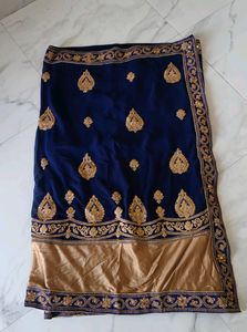 New Saree In Velvet Nd Chiffon Fabric Comb