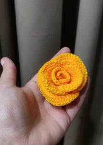 Crochet Yellow Rose