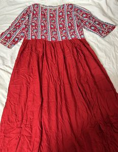 v-neck anarkali