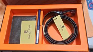 Da Milano Leather Wallet &amp; Belt Set