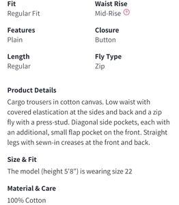 H&amp;M Cotton Cargo Pants
