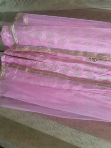 Pink &amp; Gold Embellished Indian Dress
