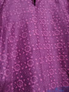 Women Purple Cotton Printed Kurta