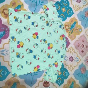 Cute T-shirt For Women Kitty Print Tee Pattern