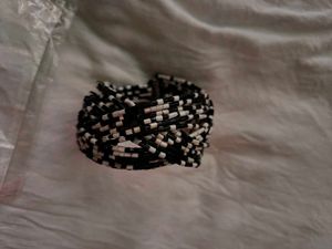 Black &amp; White Beaded Bracelet