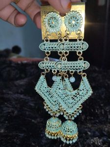 Elegant Dangle Earrings Sky Blue Colour