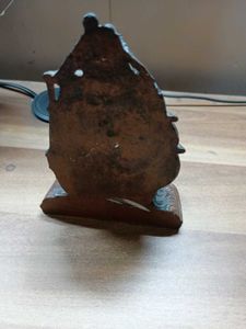 old metal ship bookend