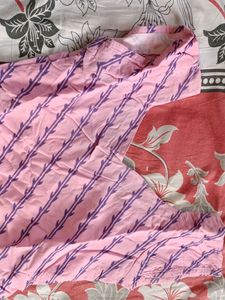Pink And Purple Kurta Set