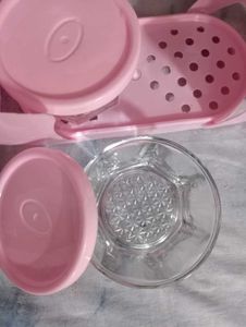 Multipurpose Serving Jars Set With Lid And Stand