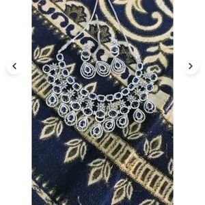 Elegant Blue Stone Jewelry Set