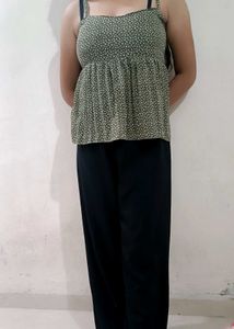 Strappy Padded Peplum Top