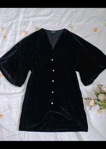 Black Velvet Mini Dress