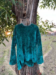 Emerald Green Chenille  Sweater