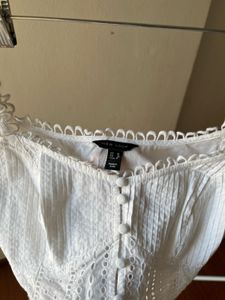 NEW LOOK Broderie White Tops