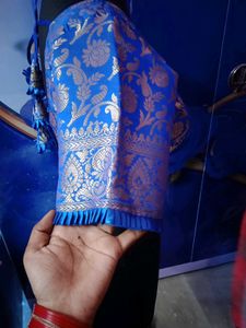 Royal Blue Banarasi Blouse