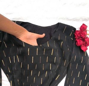 Corset Back Long Partywear Kurti 🖤