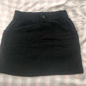 Corduroy Black Skirt 🖤