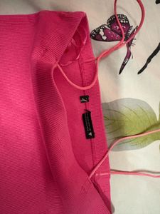 Hot Pink Ribbed Zara Dress