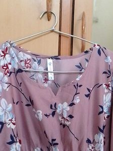 Floral Print Kaftan Kurti