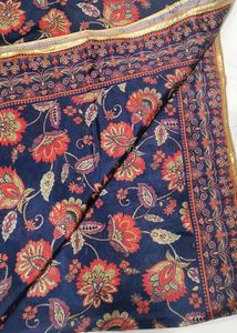 Beautiful Navy Blue Silk Dupatta