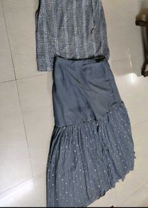 heavy embroidered sharara set