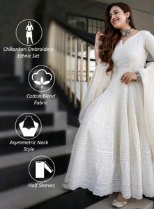 White Stunning Anarkali Kurta